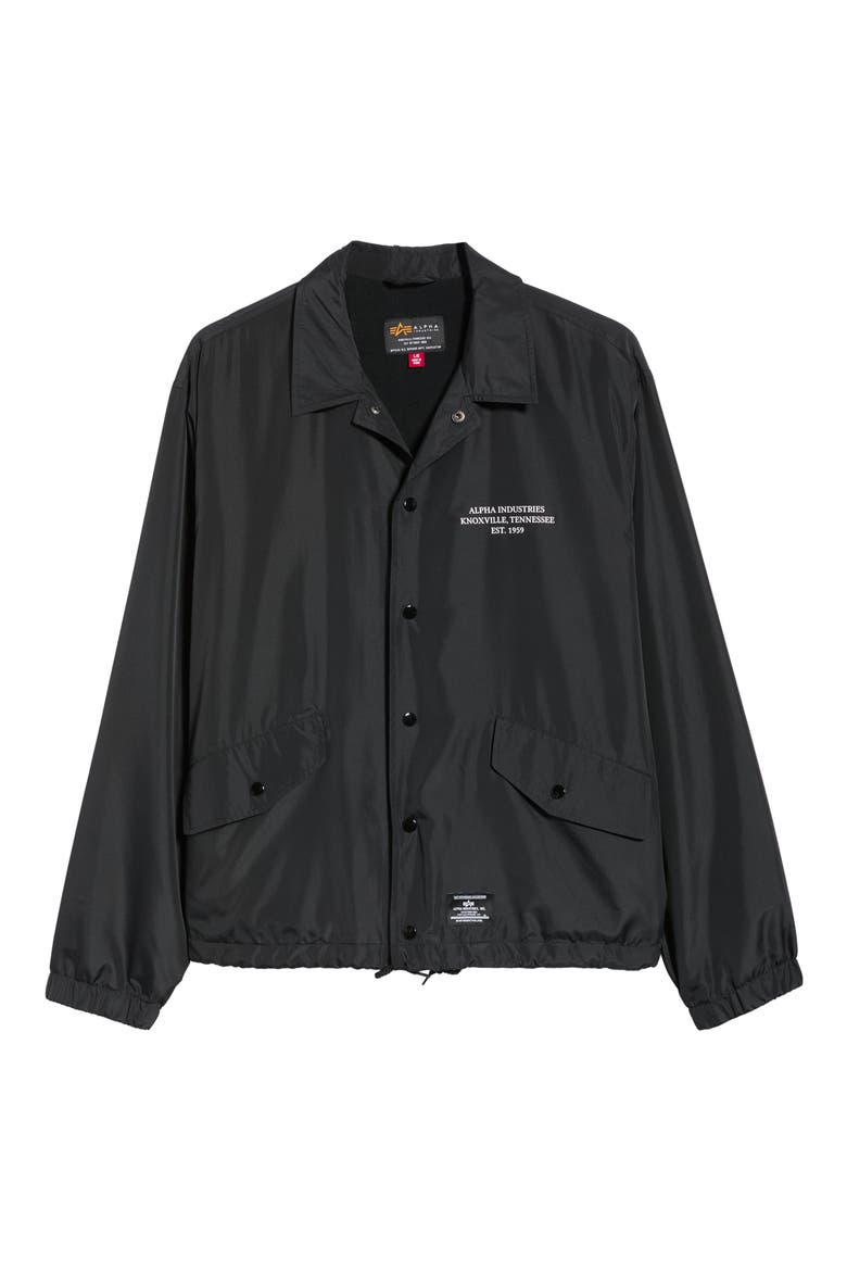 Hamp Relaxed Fit Coaches Jacket, Alternate, color, BLACK