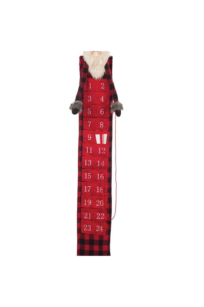 Buffalo Check Santa Calendar, Alternate, color, Red