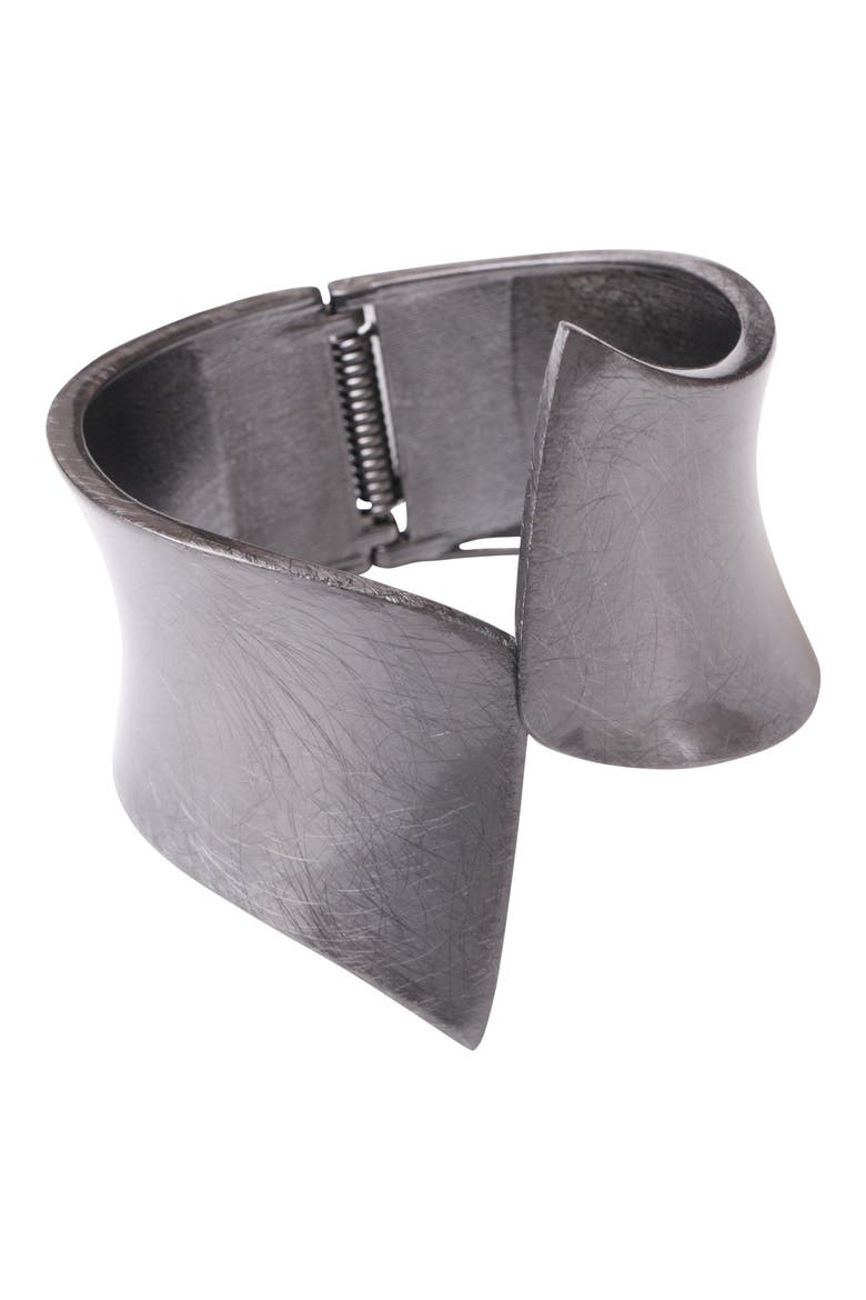Aurelia Hinged Bracelet, Main, color, GUNMETAL