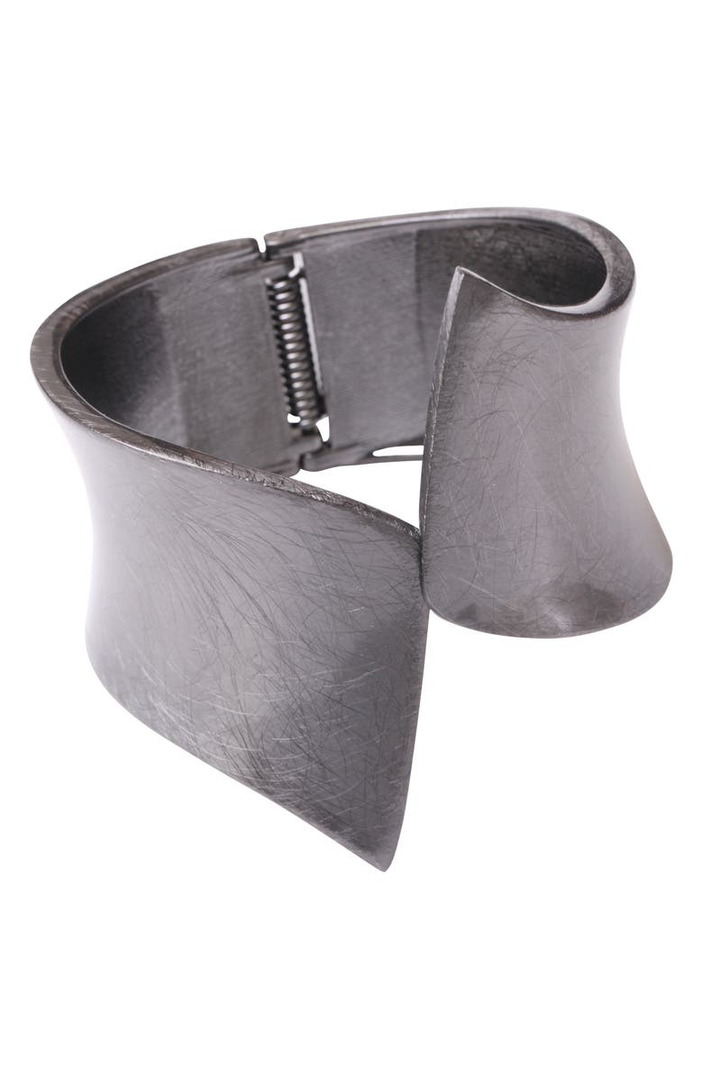 OLIVIA WELLES Aurelia Hinged Bracelet, Main, color, Gunmetal