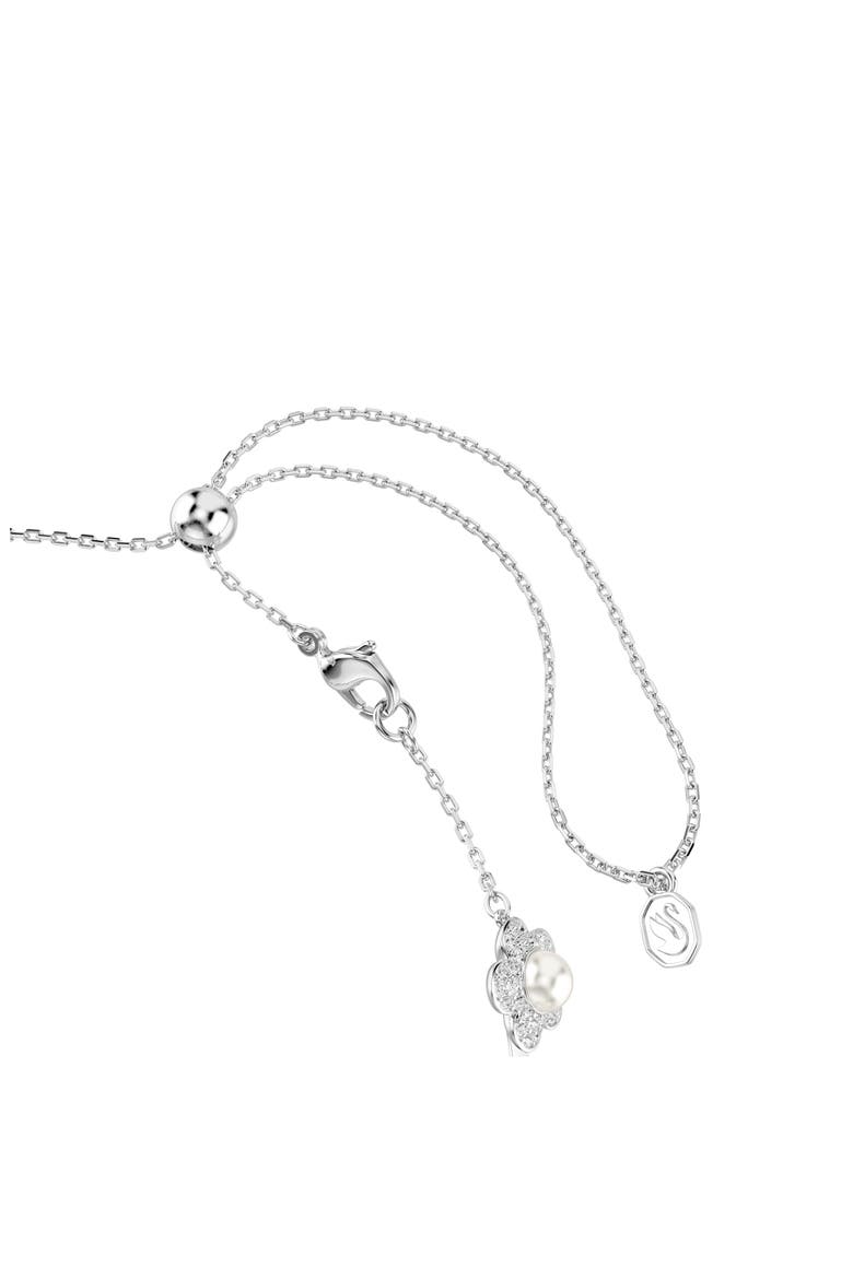 x Ariana Grande Crystal Faux Pearl Choker Necklace, Alternate, color, SILVER/ WHITE