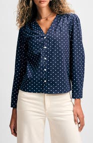 Isaac Mizrahi New York Cotton V-Neck Button-Up Shirt