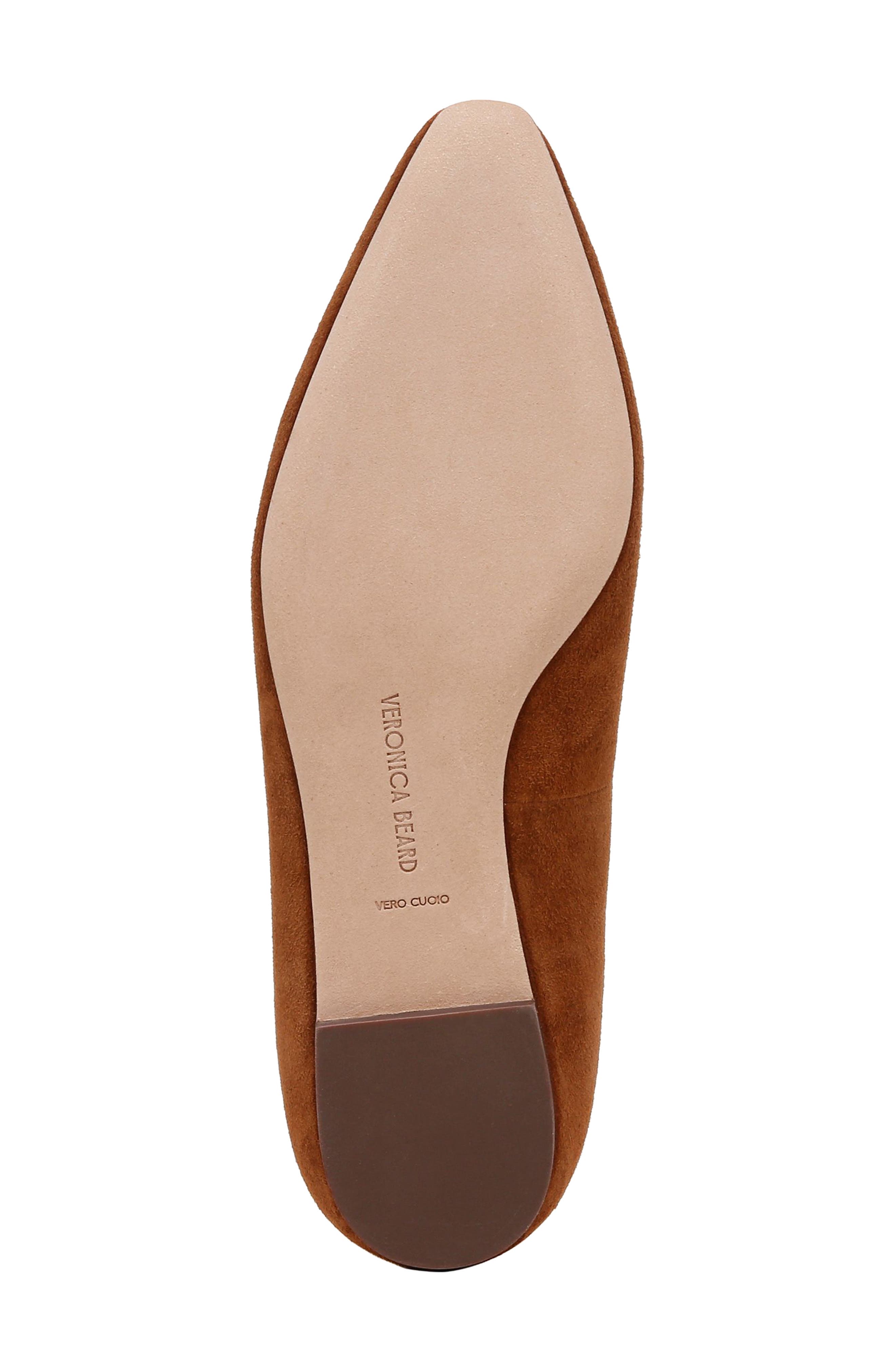 Veronica Beard Cleo Tassel Pointed Toe Loafer, Alternate, color, Caramel