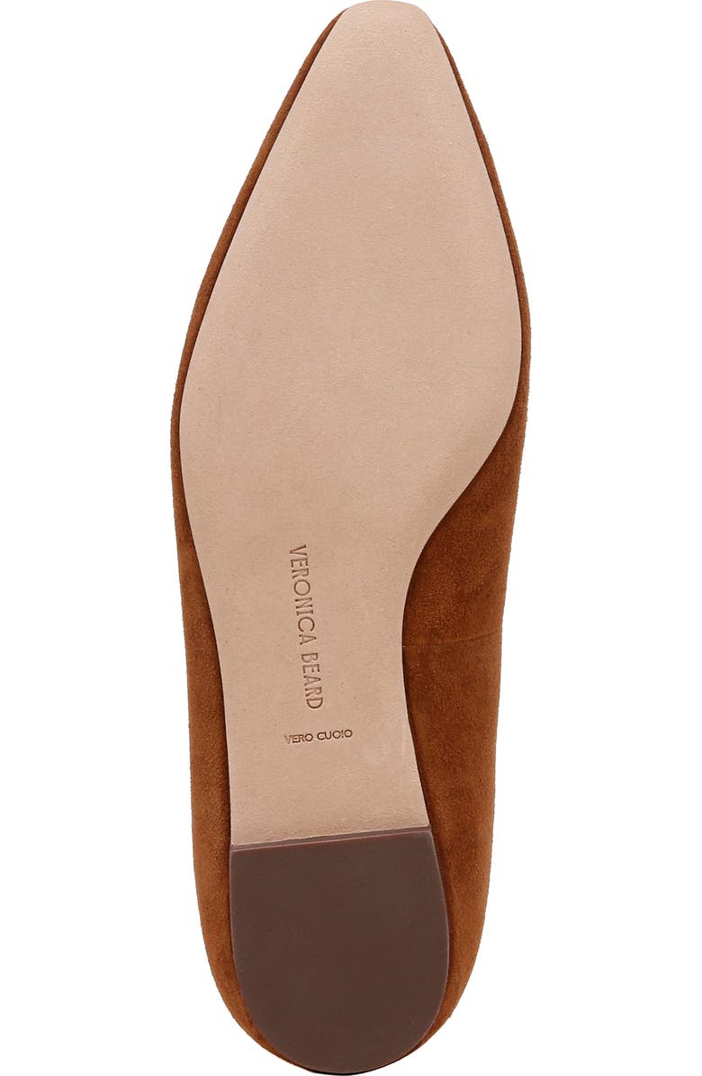 Veronica Beard Cleo Tassel Pointed Toe Loafer, Alternate, color, Caramel