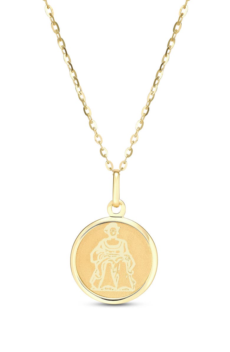 Frankie & Zoe Virgo Pendant Necklace, Main, color, Yellow Gold