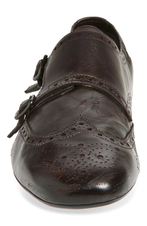 Prada Shuffle Double Monk Strap Shoe In Ebano