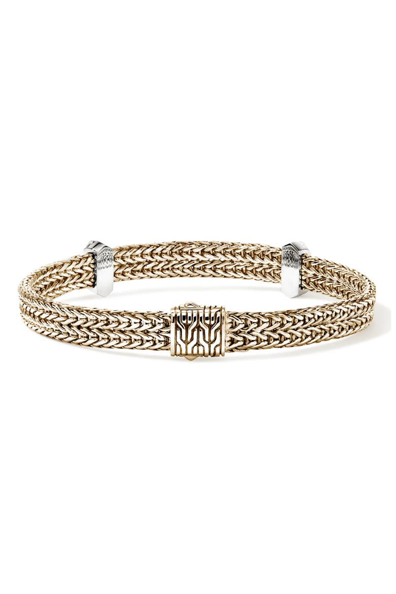 Icon Link Diamond Station Bracelet, Alternate, color, GOLD