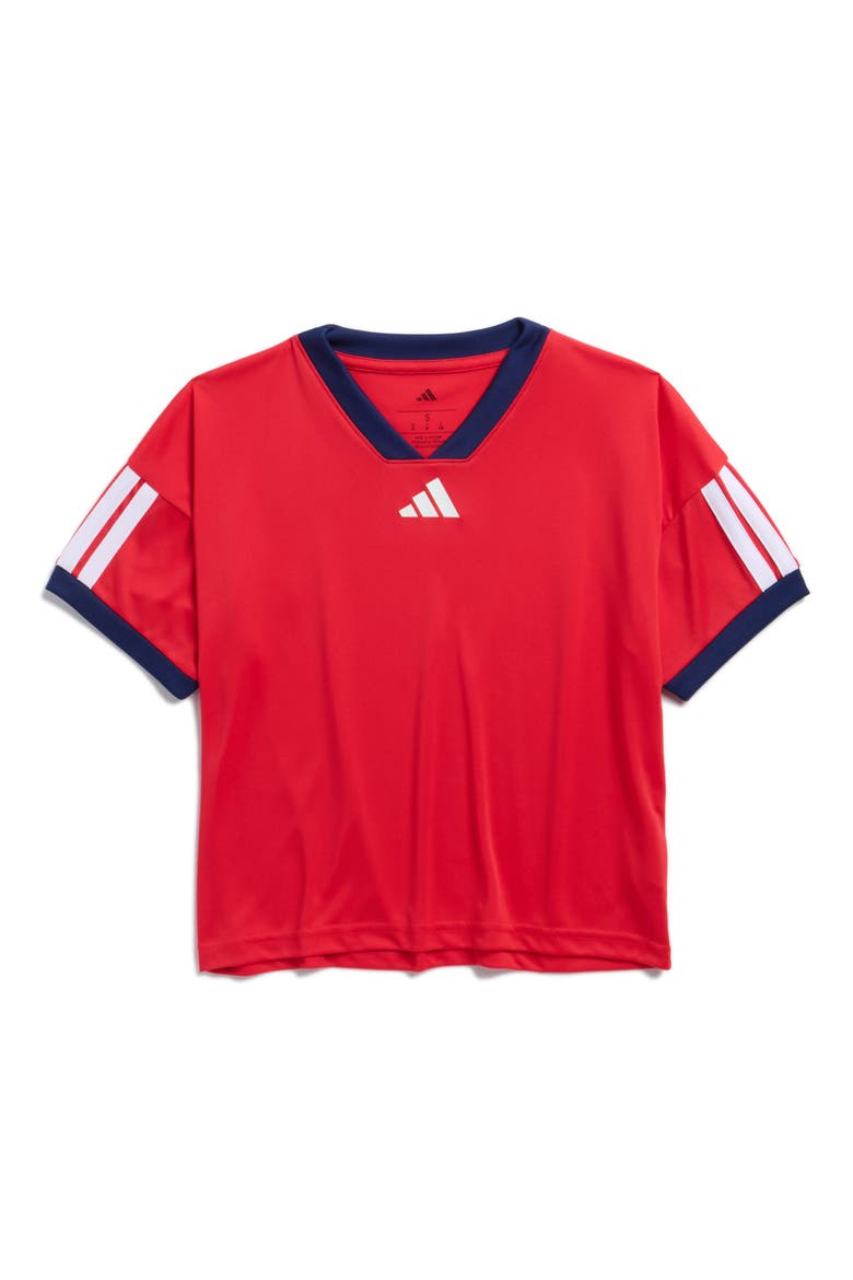 Short Sleeve Jersey Top, Main, color, PURE RUBY