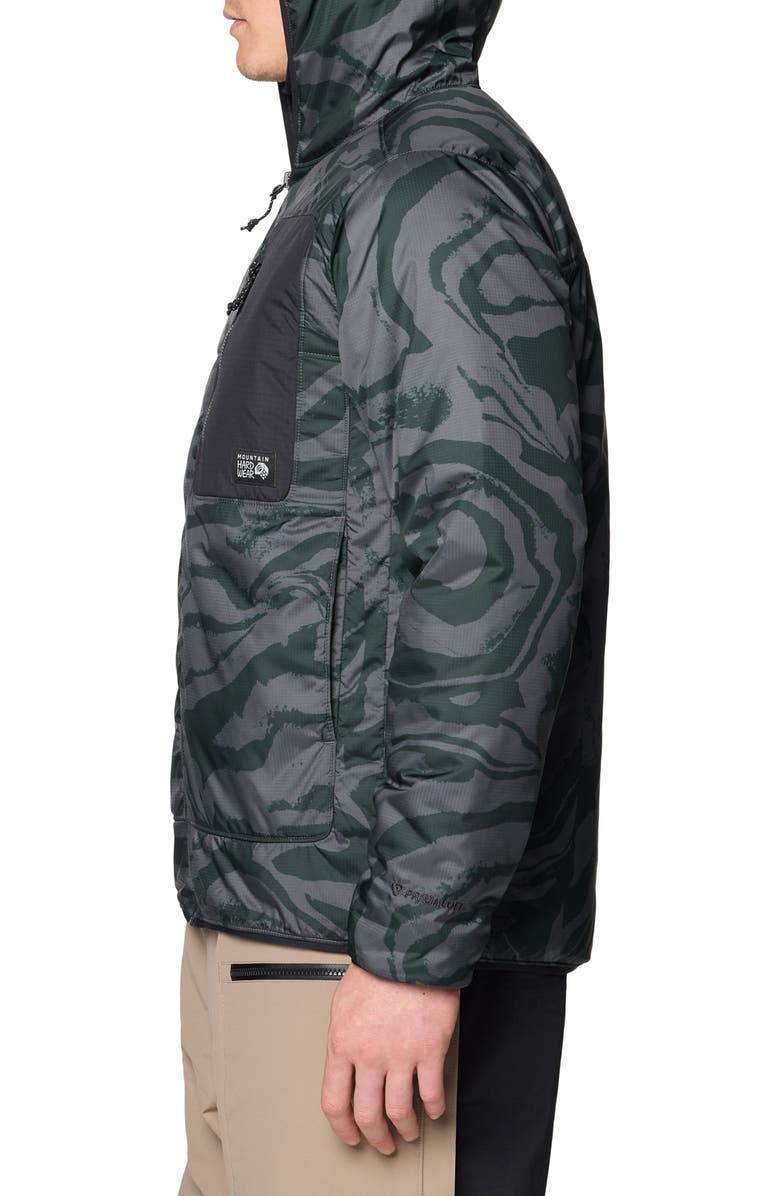 Mountain Hardwear Après Pro Insulated Hooded Jacket, Alternate, color, Volcanic Rockstrata/ Black