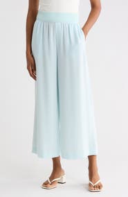 Theory Crop Wide Leg Pull-On Pants