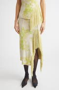 Erdem French Fray Floral Jacquard Pencil Skirt