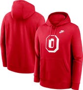 Nike Men's Nike Scarlet Ohio State Buckeyes Legacy Logo Club Fleece Pullover Hoodie