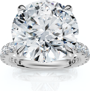 Bliss Diamond Certified 7Ct Diamond Hidden Halo Engagement Side Halo Ring Lab Grown