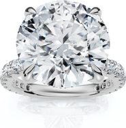 Bliss Diamond Certified 7Ct Diamond Hidden Halo Engagement Side Halo Ring Lab Grown