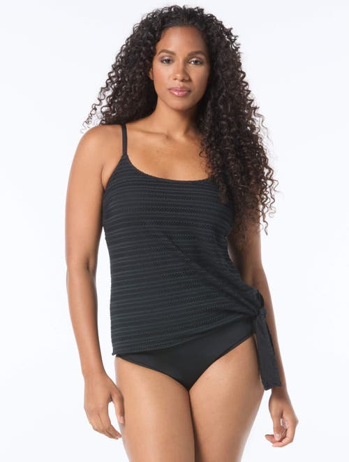 Coco Reef Stella Side Tie Crochet Bra Sized Underwire Takini Top In Brown