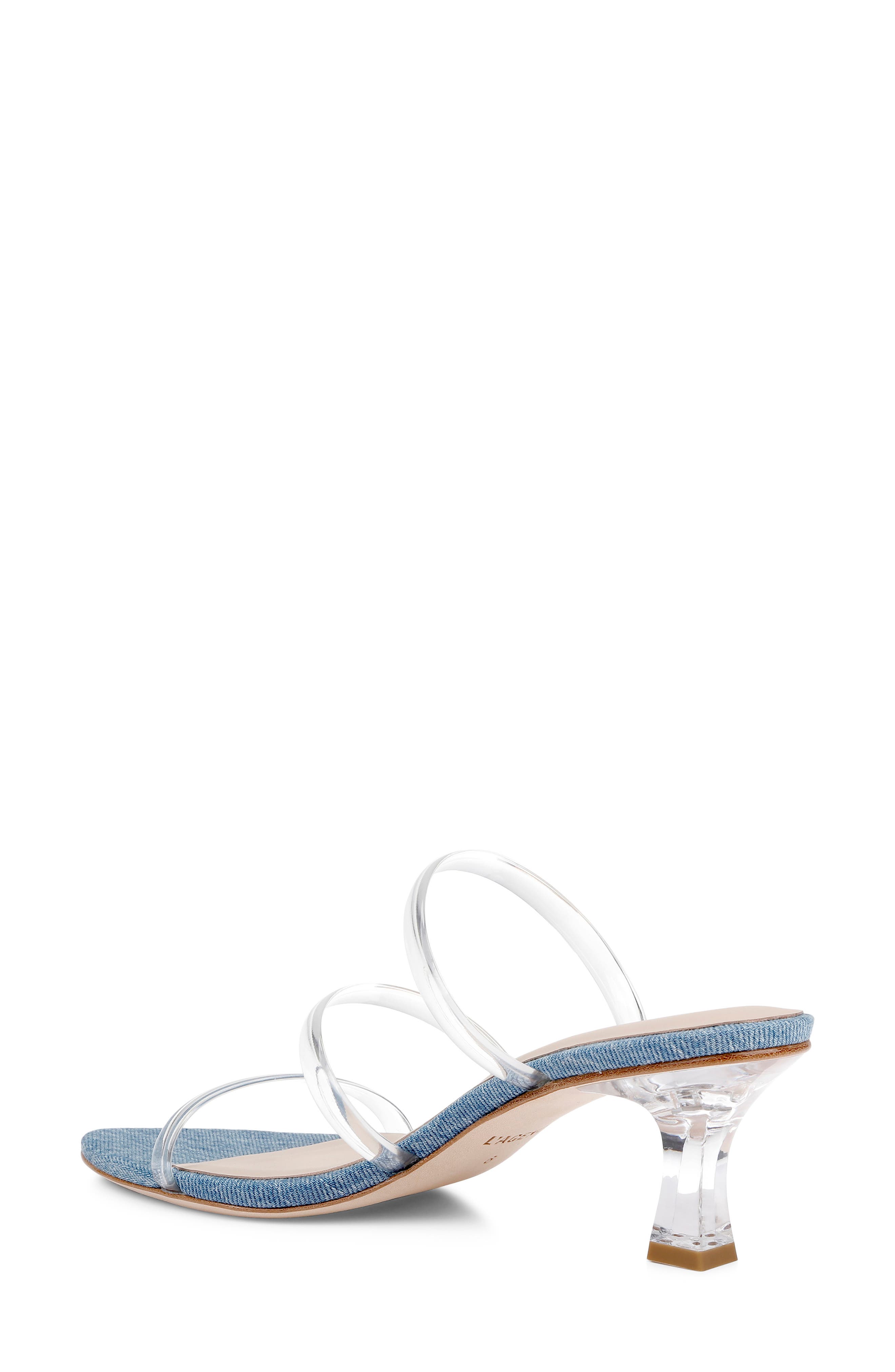 L'AGENCE Ludovica Slide Sandal, Alternate, color, Light Blue