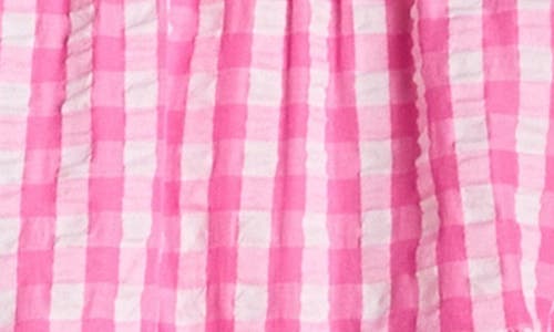 ENGLISH FACTORY ENGLISH FACTORY GINGHAM CHECK TIERED COTTON MINIDRESS
