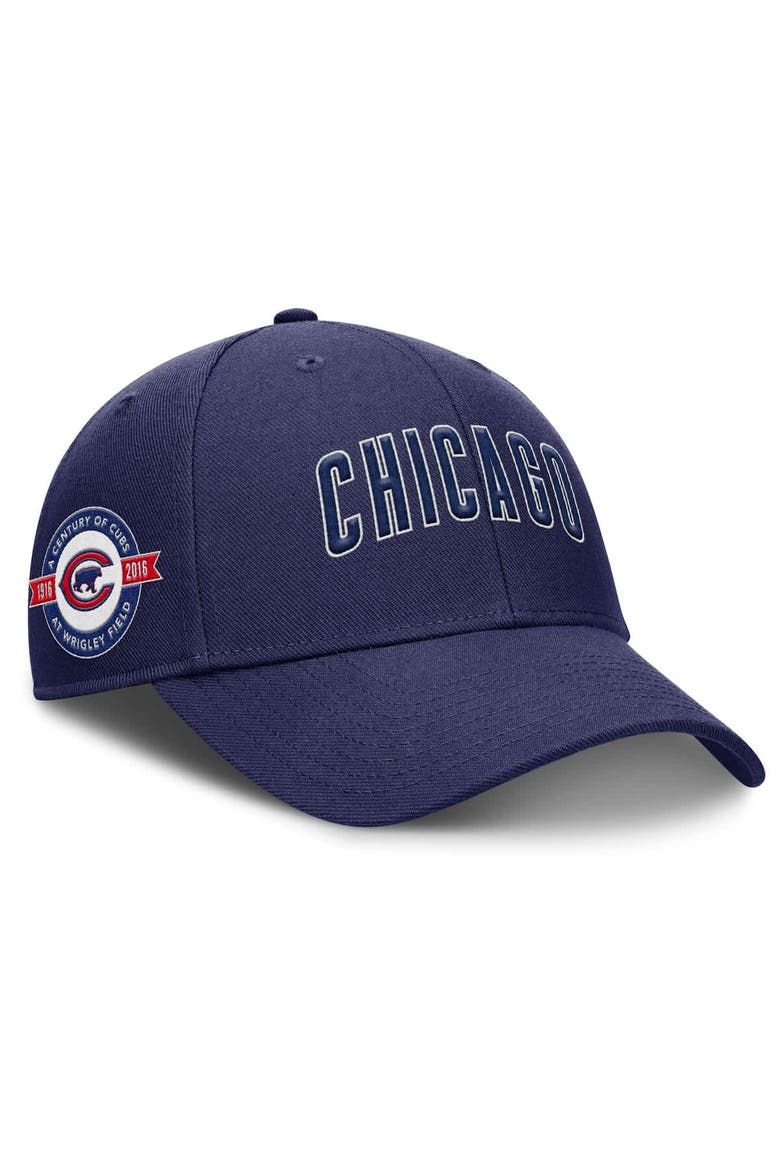 Men's Nike Navy Chicago Cubs Rise Gaberdine Adjustable Hat, Main, color, Navy