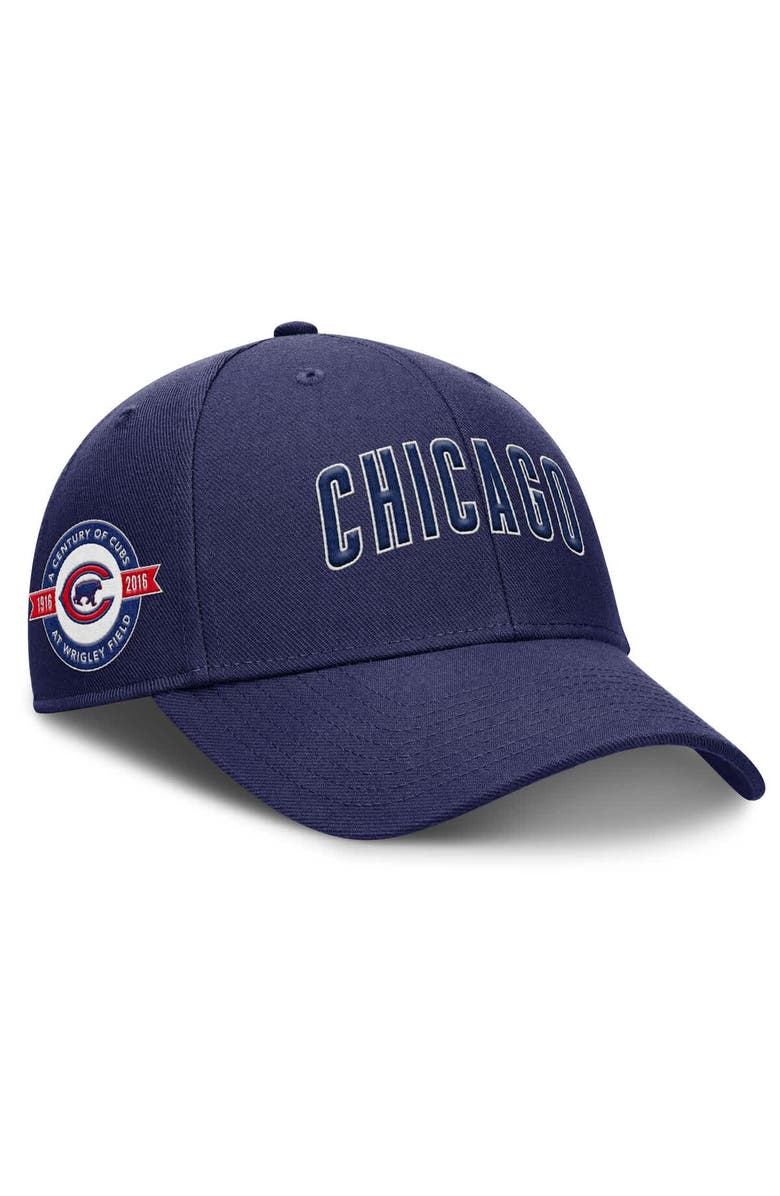 Nike Men's Nike Navy Chicago Cubs Rise Gaberdine Adjustable Hat, Main, color, Navy