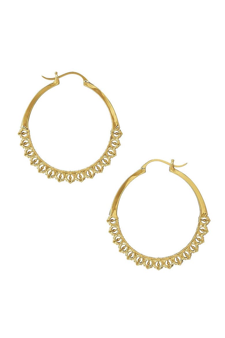 Calla Hoops, Alternate, color, Gold