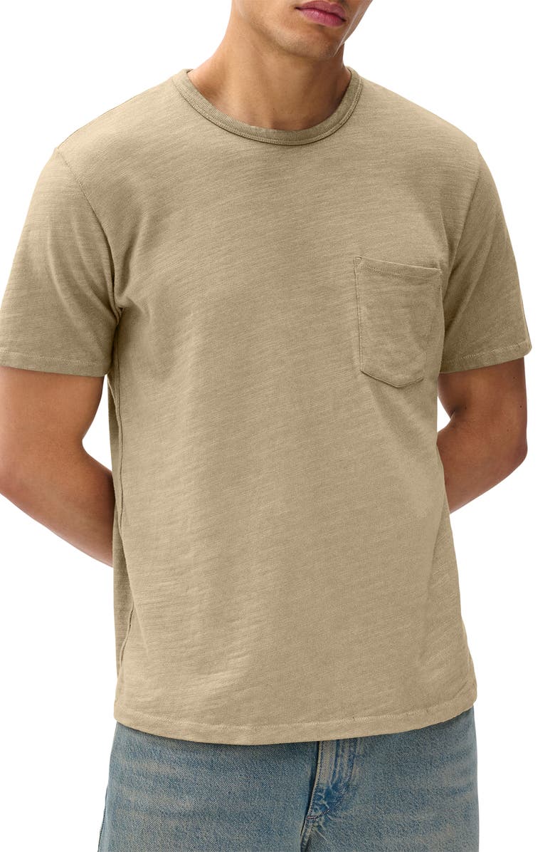 rag & bone Classic Flame Washed Slub Cotton T-Shirt, Main, color, Sage