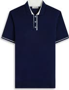Bugatchi Tipped Merino Wool & Silk Polo Sweater