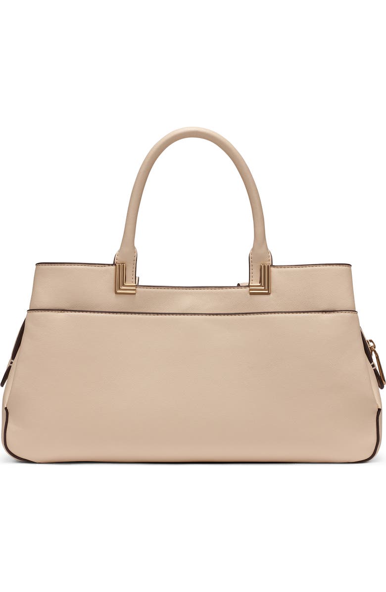 KARL LAGERFELD PARIS Meribel Leather Satchel, Alternate, color, Brie