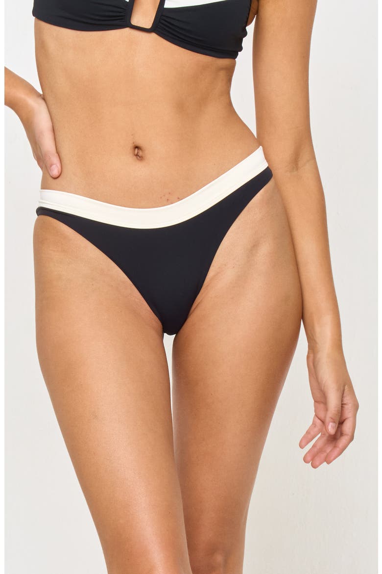 Mercer Bikini Bottoms, Main, color, BLACK/ CREAM