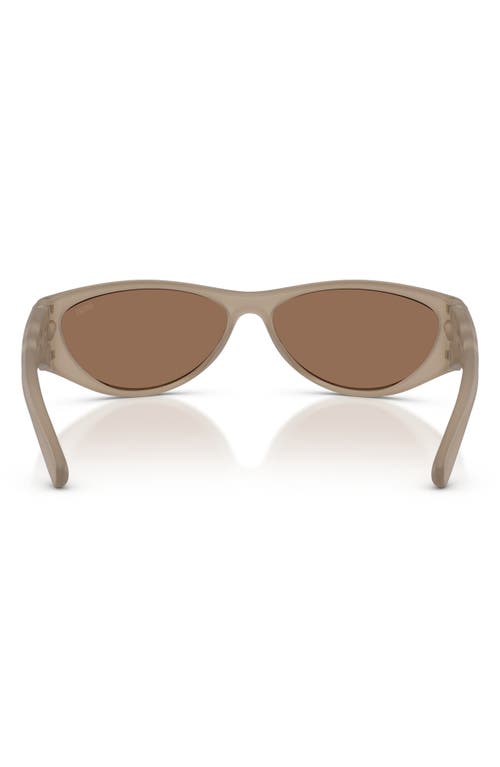 Diesel ® 63mm Oversize Cat Eye Sunglasses In Opal Grey/dark Brown