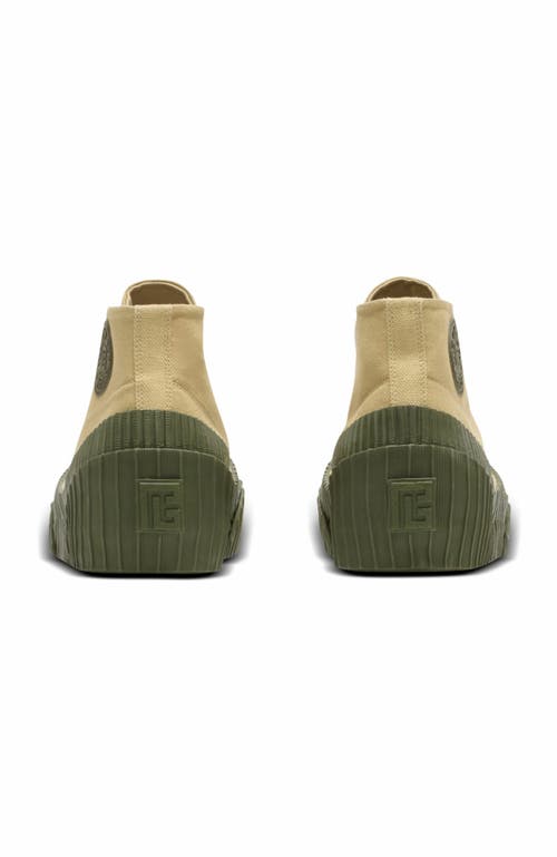 Balmain Riff Low Canvas Sneakers In Sand