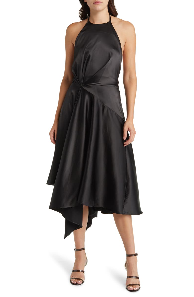 Jewel Badgley Mischka Halter Midi Dress, Main, color,