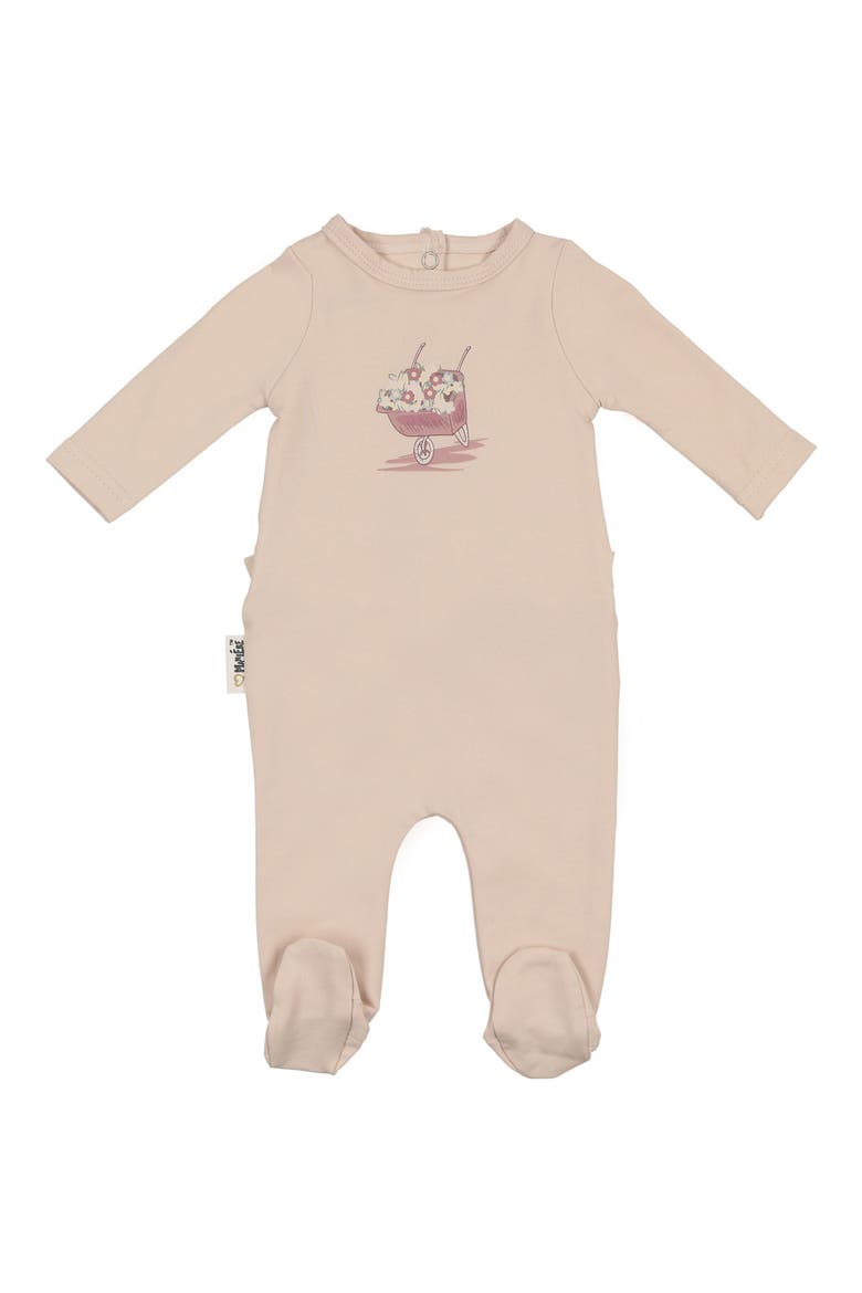 Whimsy Wheelbarrow Footie, Main, color, BISCUIT