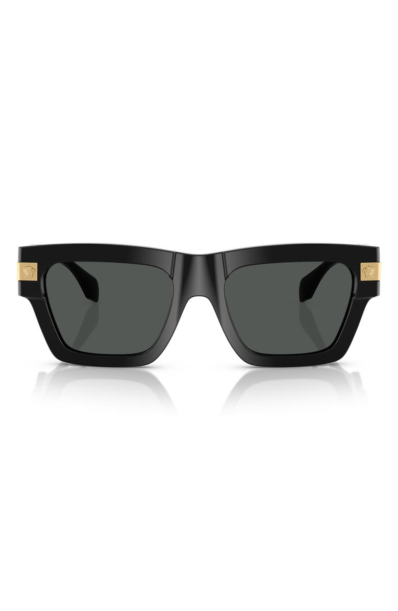 Versace 55mm Rectangular Sunglasses, Main, color, 