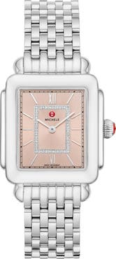 MICHELE Deco II Diamond Bracelet Watch, 20mm x 43mm - 0.11 ctw