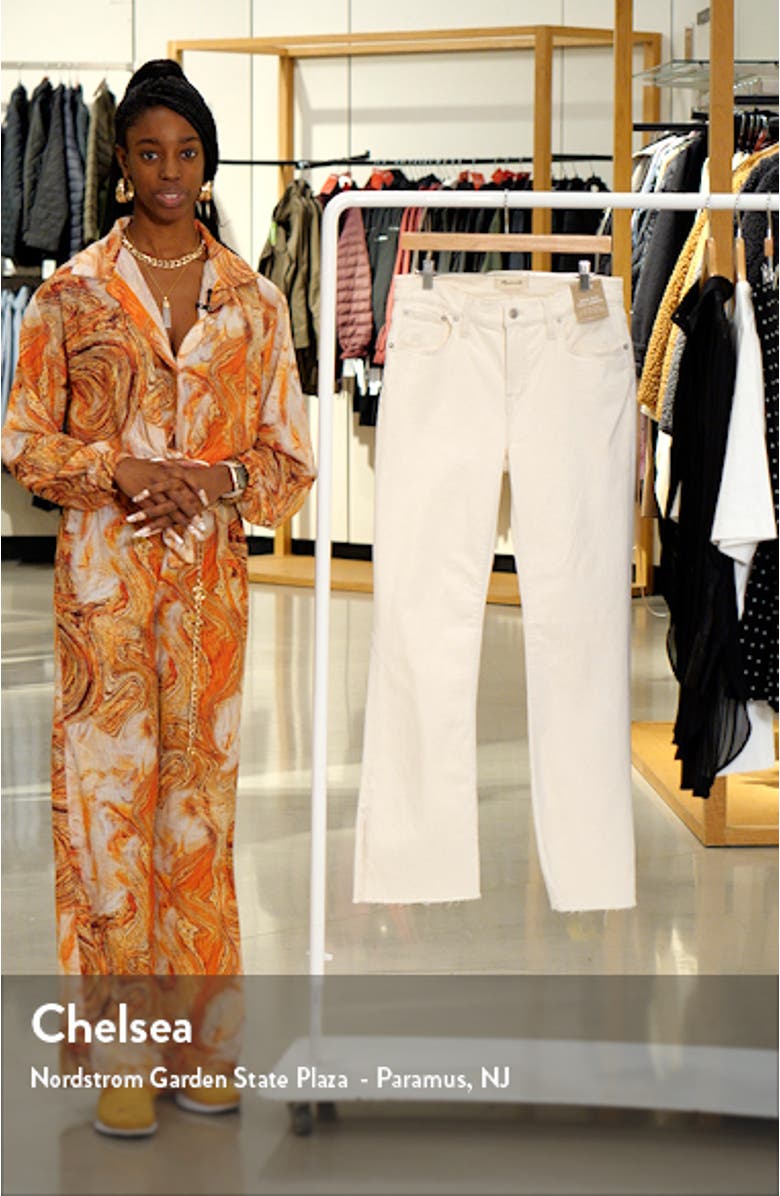 Kick Out Slit Raw Hem Full Length Jeans, sales video thumbnail