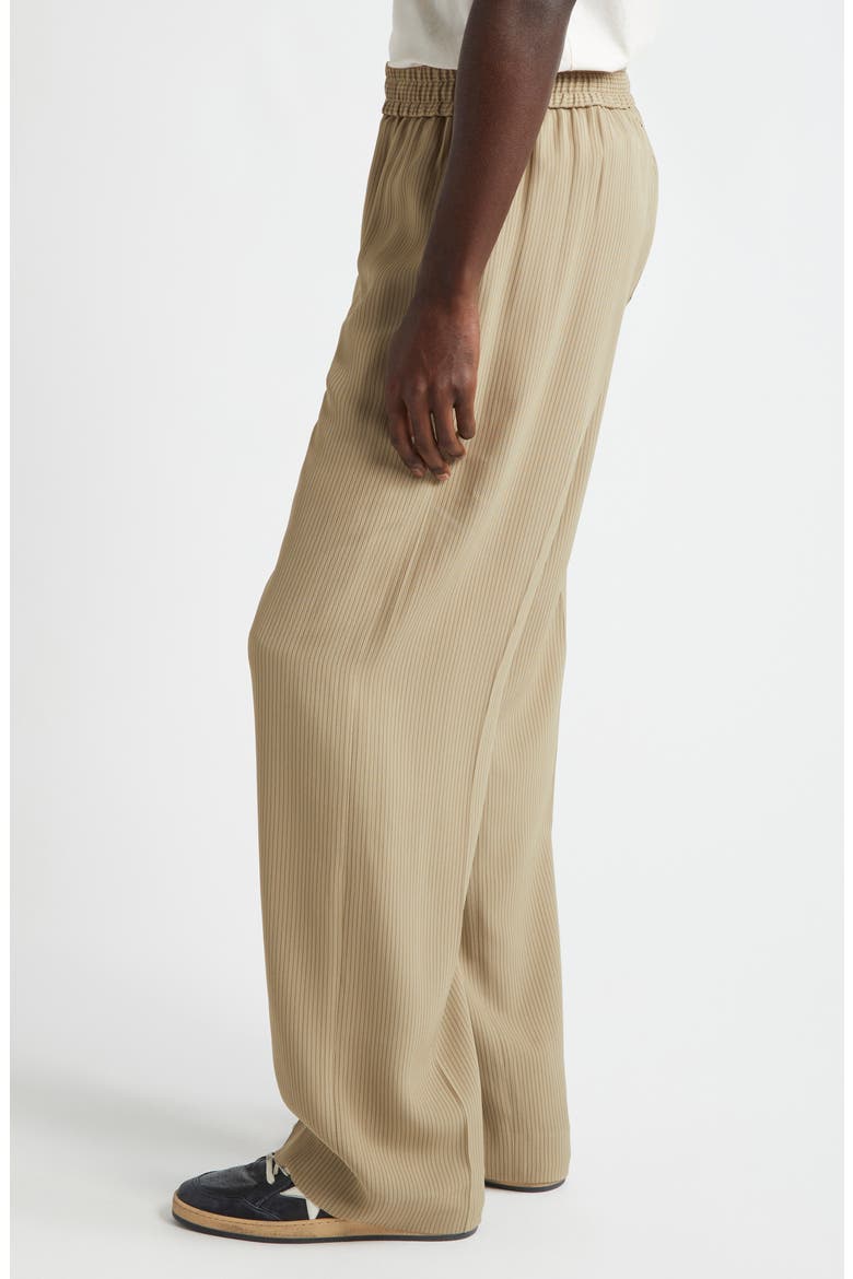 Journey Ivan Pinstripe Wide Leg Pants, Alternate, color, TRAVERTINE