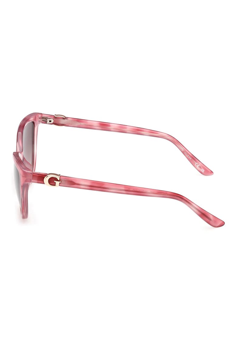 Cat Eye Sunglasses, Alternate, color, PINK / GRADIENT BROWN
