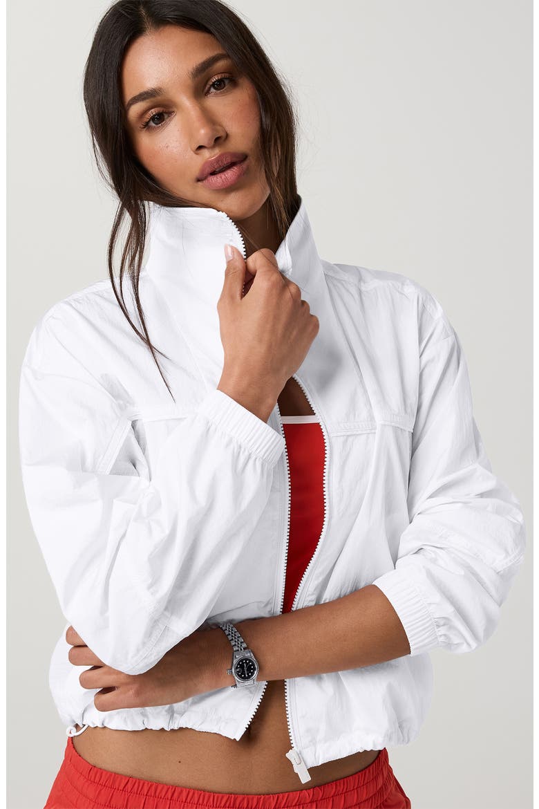 Court Full Zip Windbreaker, Alternate, color, WHITE