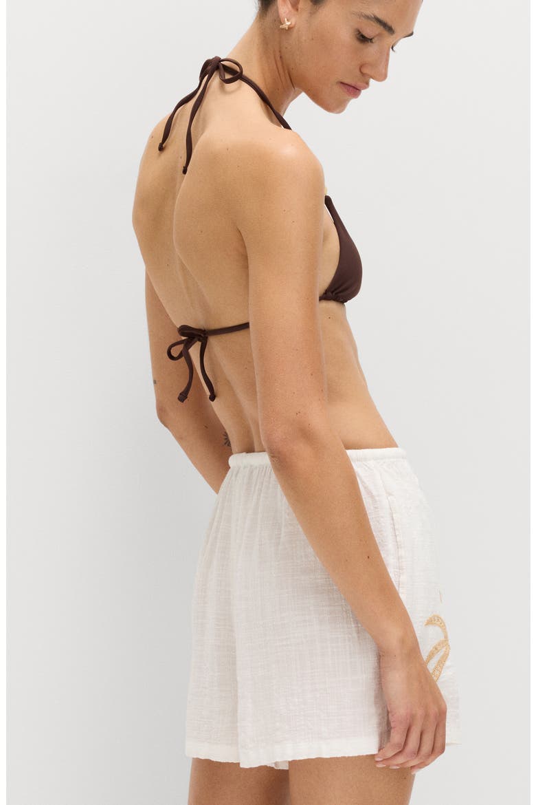 Embroidered Beach Shorts, Alternate, color, SOFT WHITE