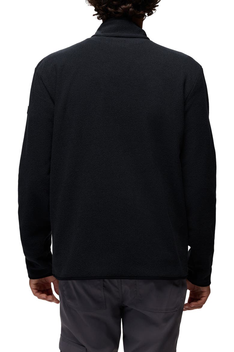 Stretch Zion Fleece Quarter Zip Pullover, Alternate, color, BLACK