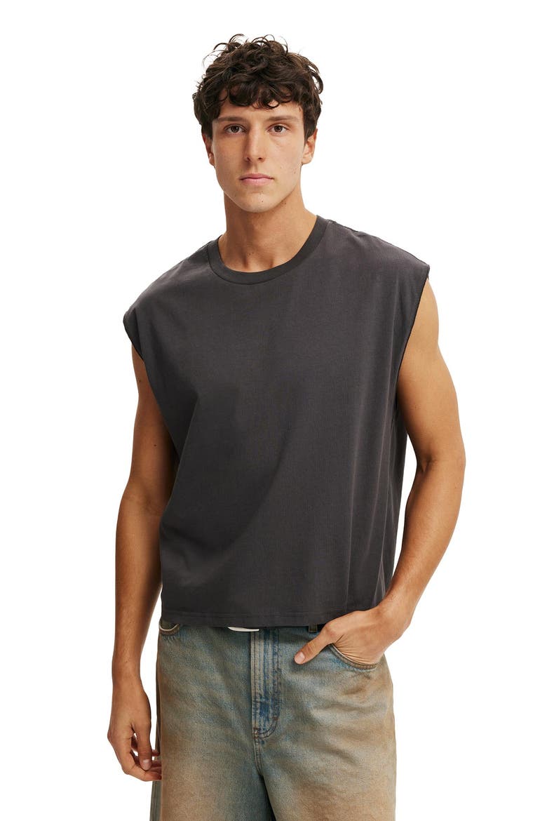 Men's Cropped Fit Muscle, Main, color, Faded Slate