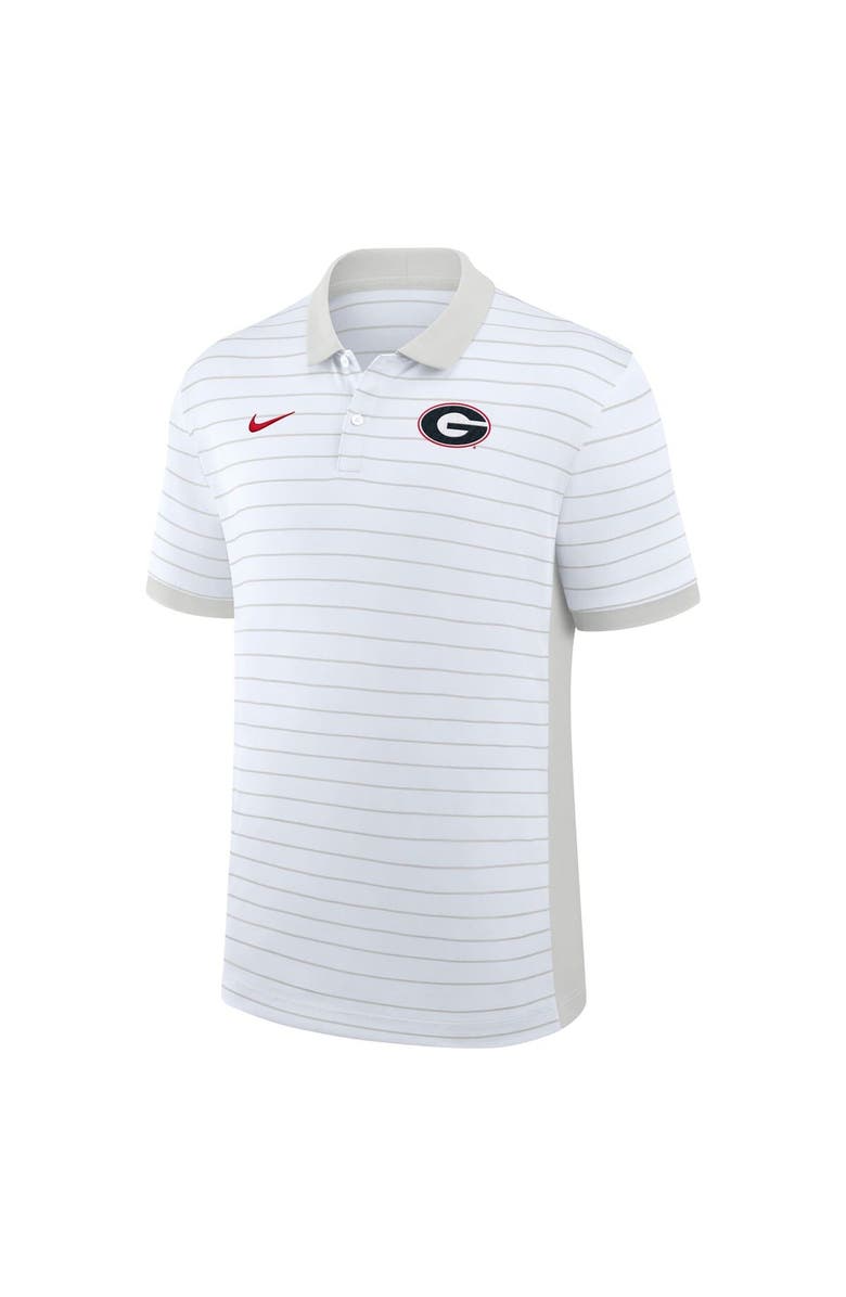Nike Men's Nike White Georgia Bulldogs 2025 Early Season Coaches Sideline Victory Stripe Performance Polo, Alternate, color, 