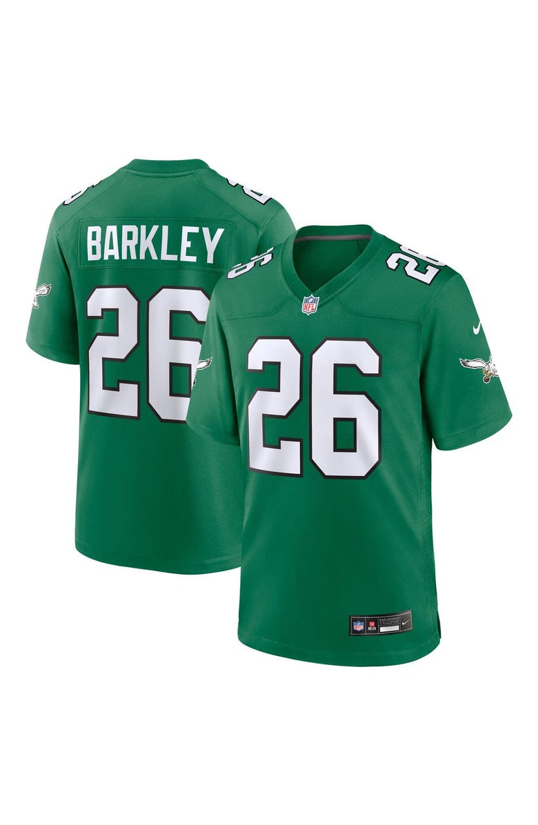 Nike Men's Nike Saquon Barkley Kelly Green Philadelphia Eagles Alternate Game Jersey, Main, color, Kelly Green