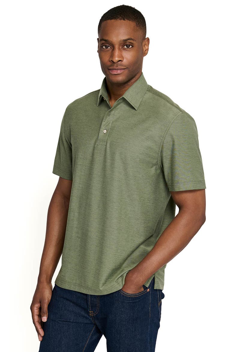 Solid Mapleton Luxe Cross Dyed Polo, Alternate, color, GREEN