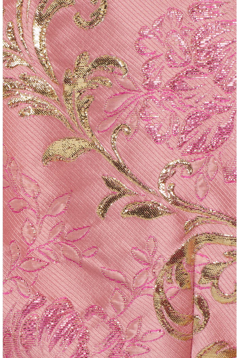 Metallic Brocade Midi Dress, Alternate, color, PINK