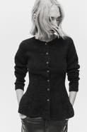 H&M Rib-knit Peplum Cardigan