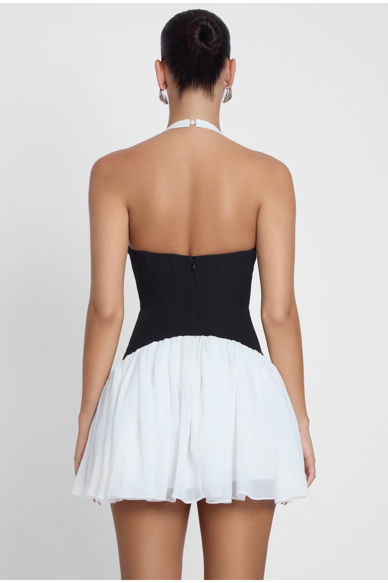 Harper Corset Mini Dress, Alternate, color, White & Black