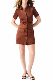 Steve Madden Joliana Faux Suede Mini Shirtdress
