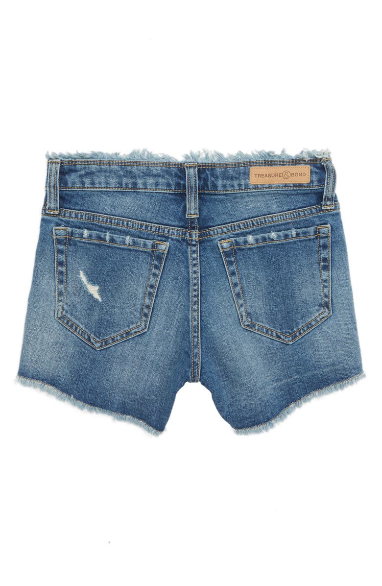 Treasure & Bond Festival Distressed Cutoff Denim Shorts, Alternate, color,