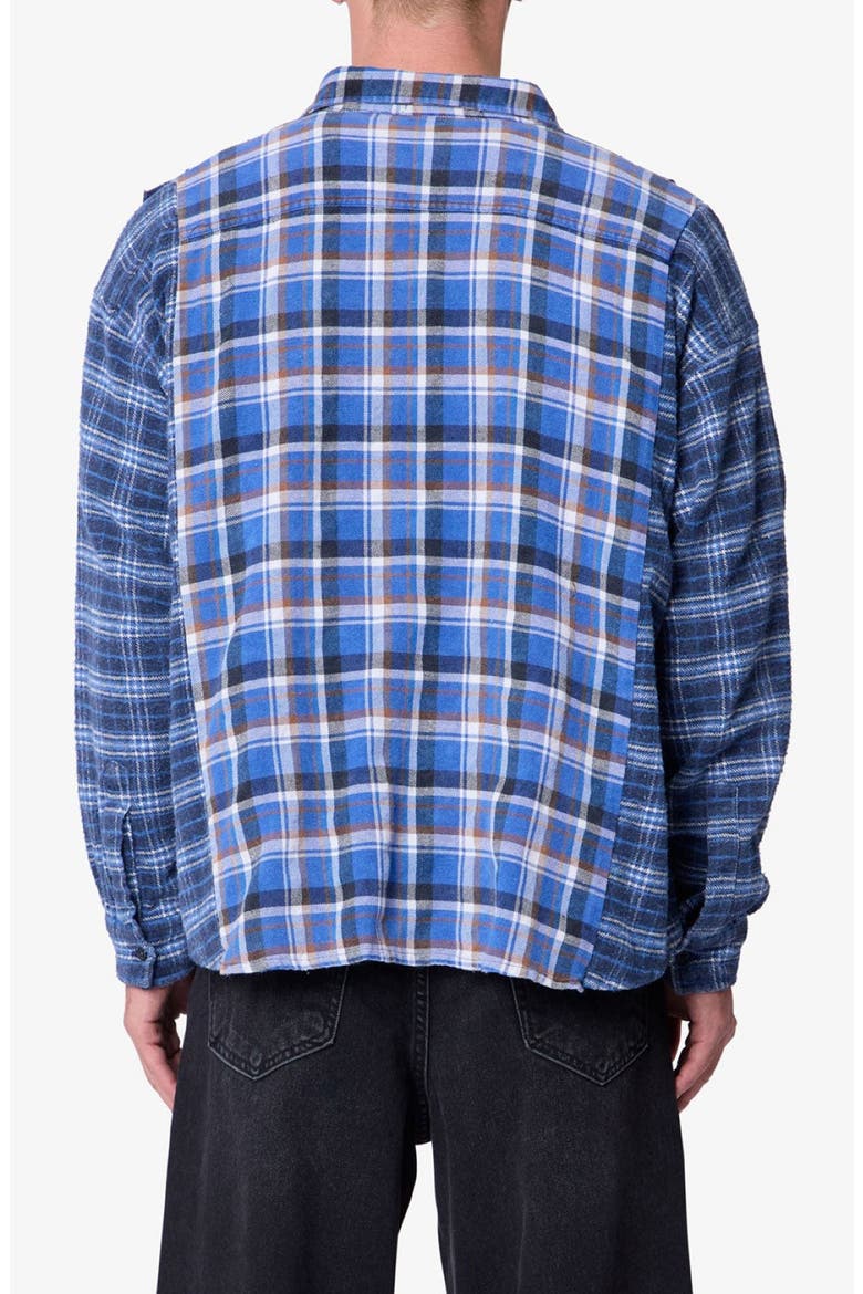Patchwork Plaid Shirt, Alternate, color, BLUE/ MULTI
